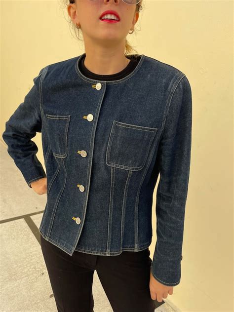 chanel denim jacket|chanel jacket price.